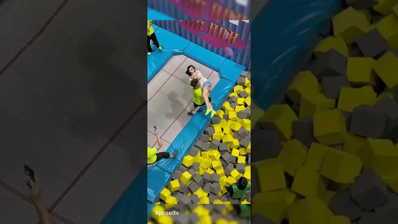 Best Funny videos 2022 😂 Trampoline Jumping #42 #shorts #poseitv