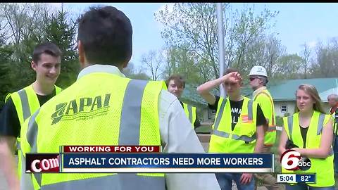 Asphalt contractors visit high schools to share the growing need for workers