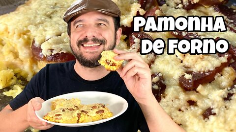 Aprenda a fazer PAMONHA recheada NO FORNO