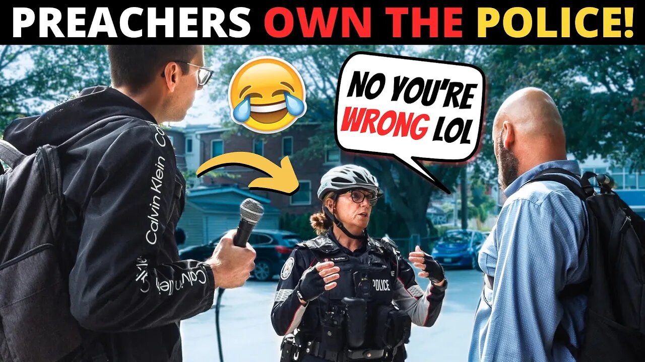 STREET PREACHERS OWN POLICE OFFICER! (This Was Embarrassing...)