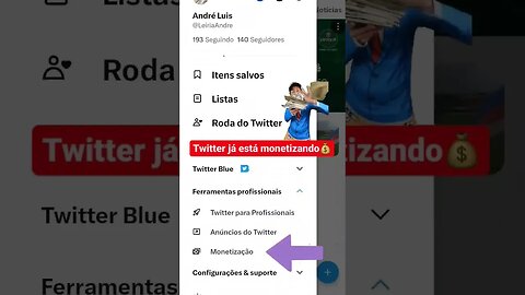 Twitter está monetizando criador de conteúdo #shorts