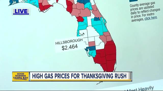 Gas prices across Florida before Thanksgiving