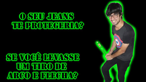 teste com arco quantas camadas de jeans param uma flecha?