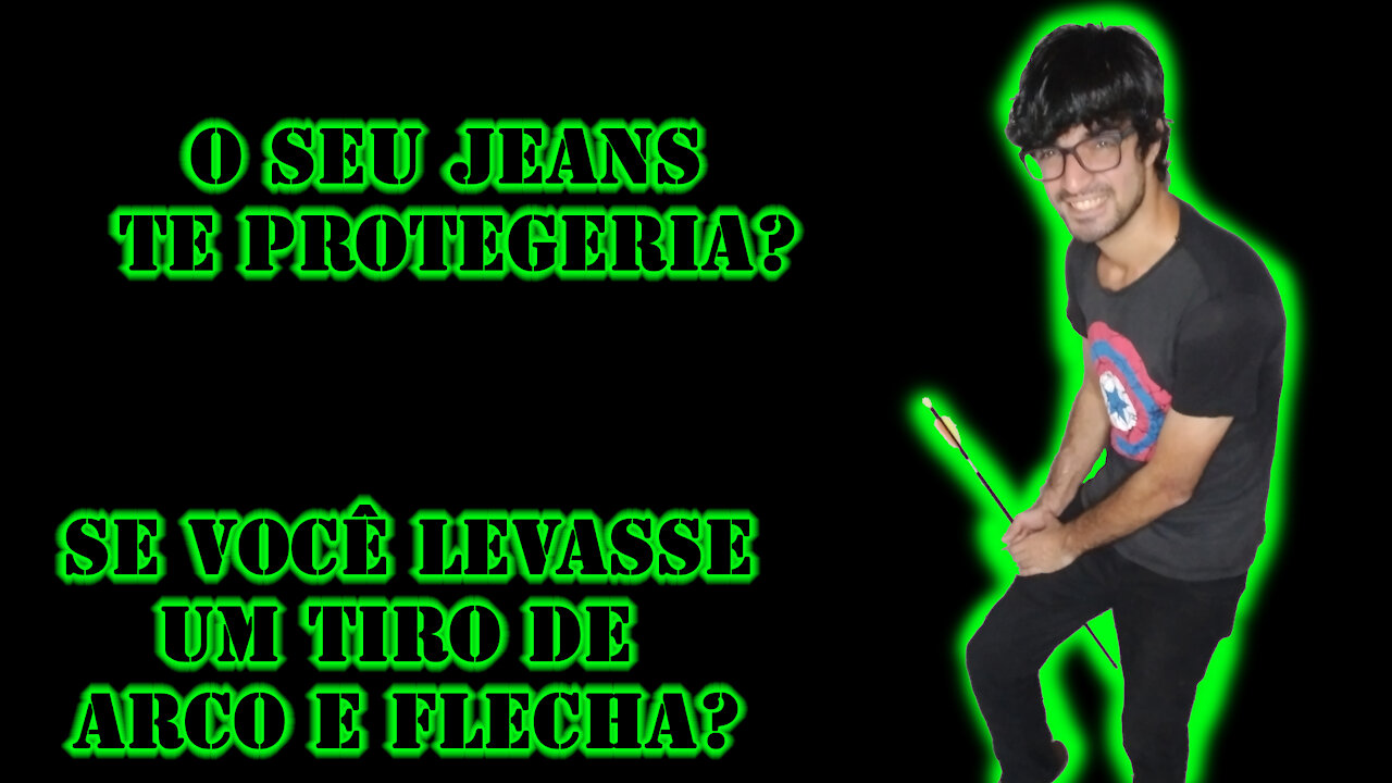 teste com arco quantas camadas de jeans param uma flecha?