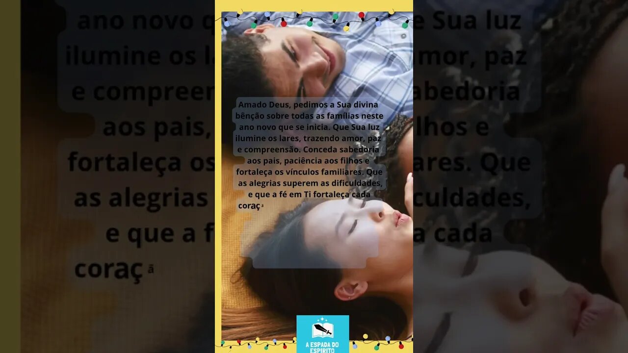 Vamos Orar para as Famílias | abençoar para um ano novo de paz e amor 🙏