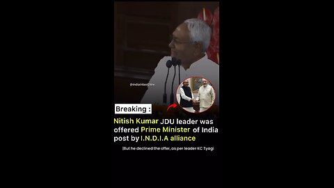 Nitesh kumar on I. N. D. I. A alliance