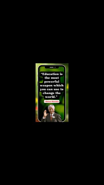 Nelson Mandela Education Quotes #shorts #quotes #trending #education #viral #ytshorts #yt #inspire