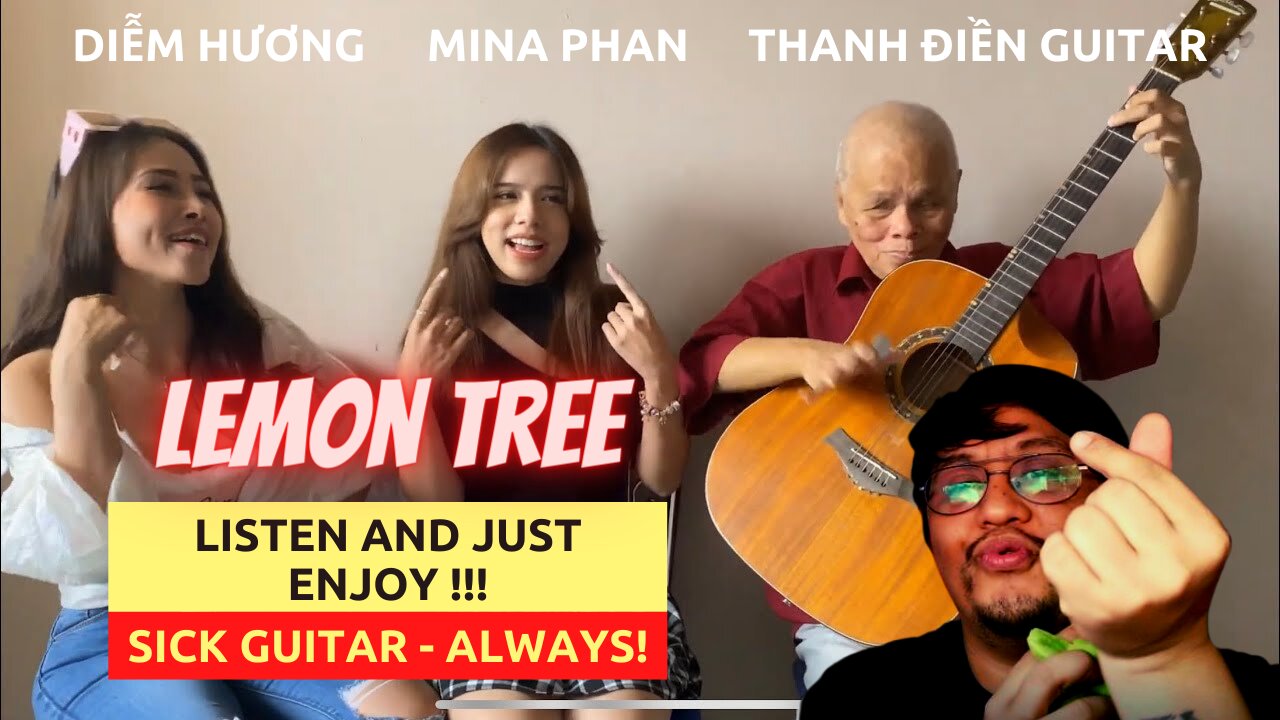 Thanh Dien Guitar from Vietnam Lemon Tree Cover - Reaction Video