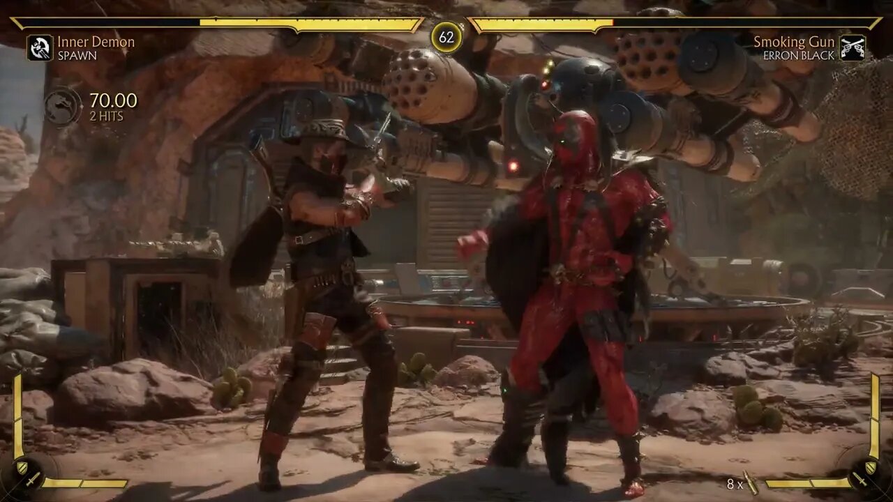 Mortal Kombat 11: Spawn (Inner Demon) vs Erron Black (Smoking Gun) - No Commentary 4K