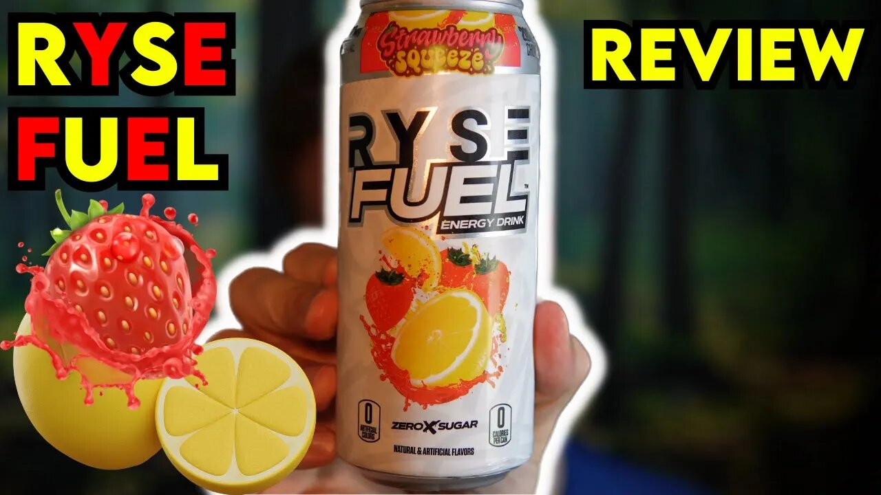 RYSE FUEL Strawberry Squeeze Energy Drink Review