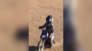 A Young Motorcyclist Crashes Into A Truck