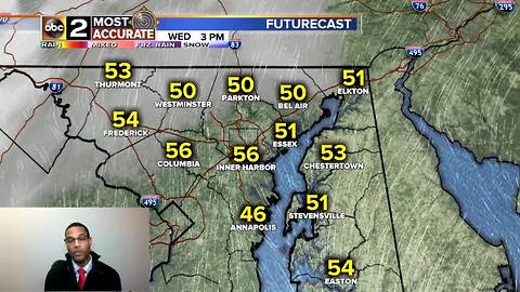 Cooler and Brighter Tuesday