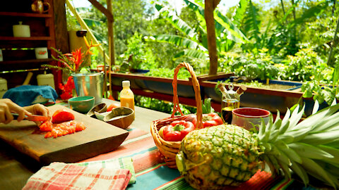 Farm Life Cooking 4k - Tacos, Grilled Pineapple, Roasted Pepper and Pico de Gallo