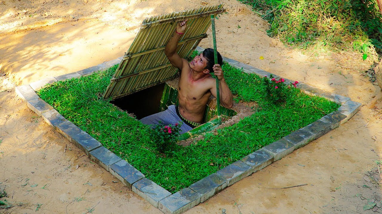 Building the most Secret underground Bamboo house [ Part-I ]