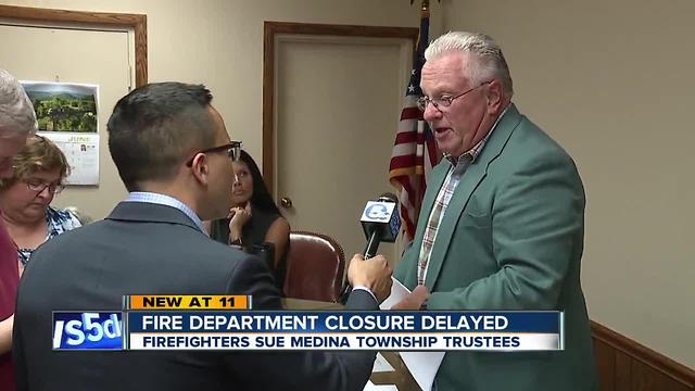 Medina fire department closure delayed by lawsuit