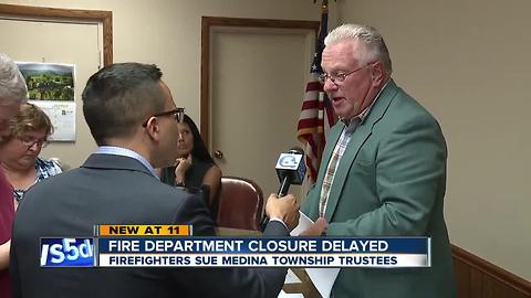 Medina fire department closure delayed by lawsuit