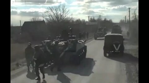 Russian military vehicles enter East Ukraine