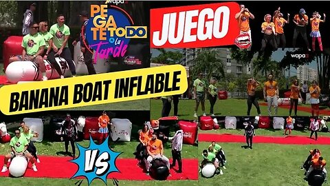 Banana Boat Inflable en tierra #juegosfamiliares #juegos