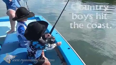 Country kids hit the coast and catch barra bigger than themselves
