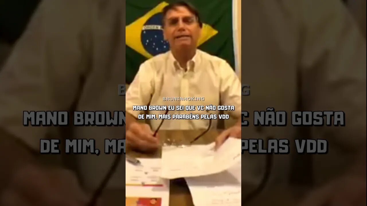 BOLSONARO RESPONDE MANO BROWN EM LIVE AO VIVO #shorts