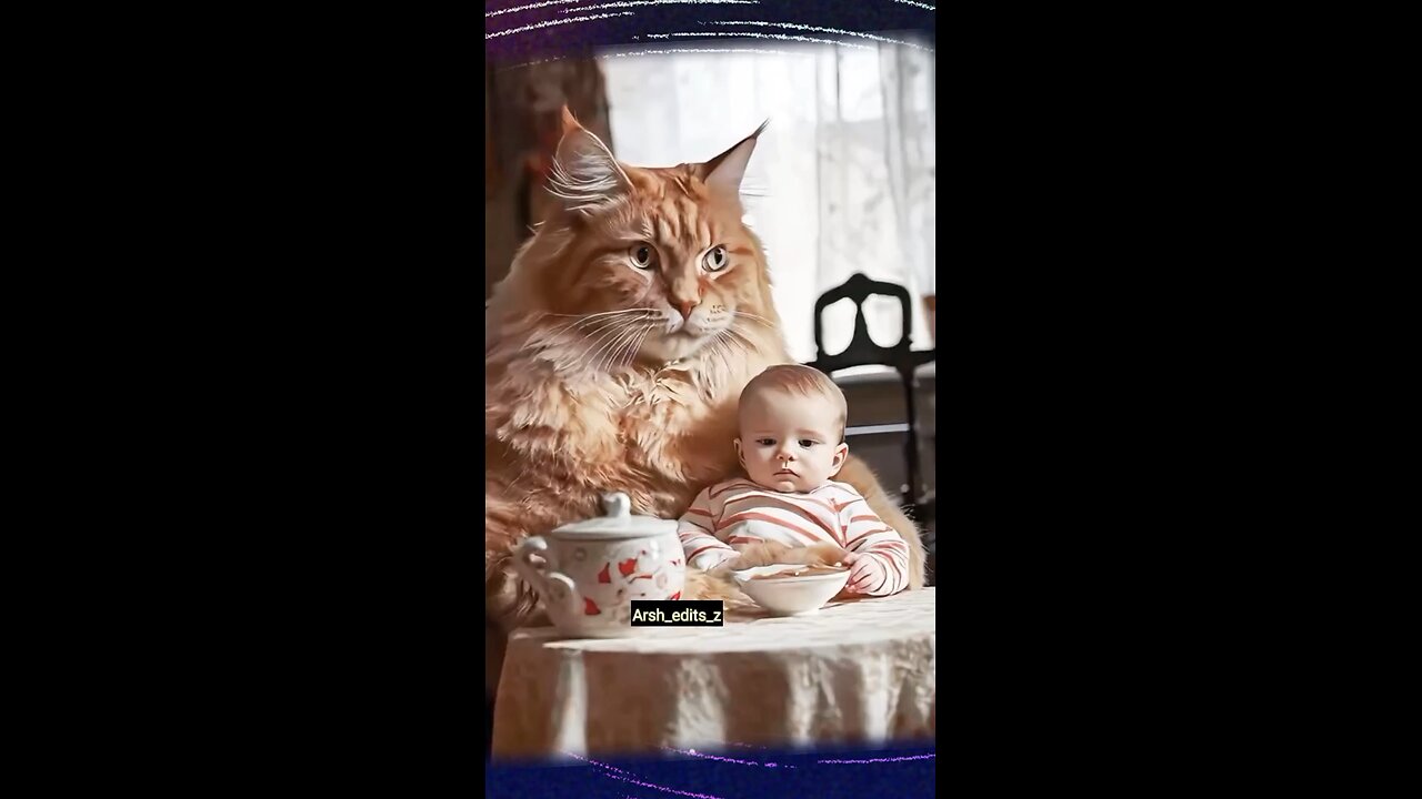 🐾 Cat’s Gentle Love: A Furry Guardian Cares for a Baby 👶❤️