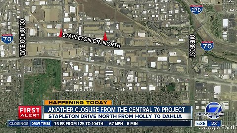 Central 70 closure: Stapleton Drive North