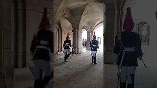 Male guard charges for female guard #horseguardsparade