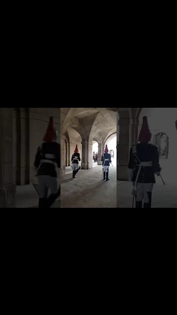 Male guard charges for female guard #horseguardsparade