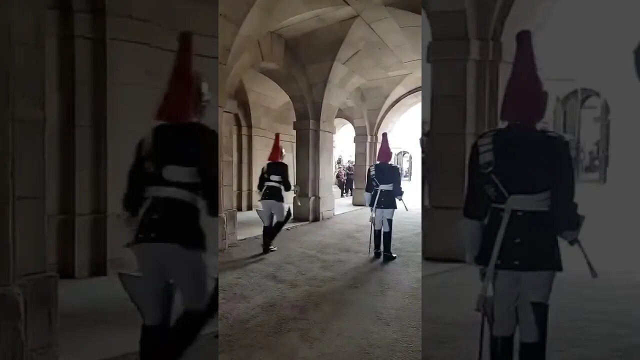 Male guard charges for female guard #horseguardsparade