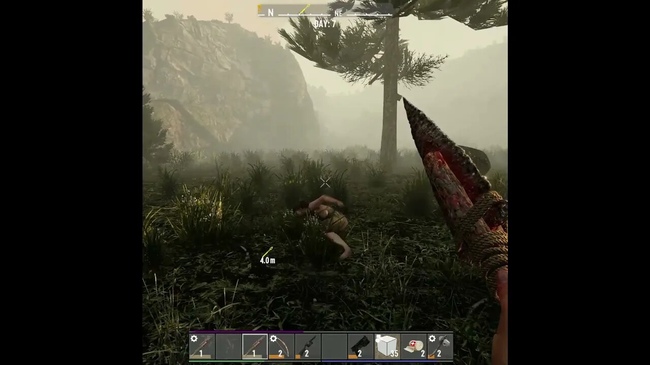 2 Spears 1 Zombie ---- 7 Days To Die #oldgoatgaming #7dtd #gaming