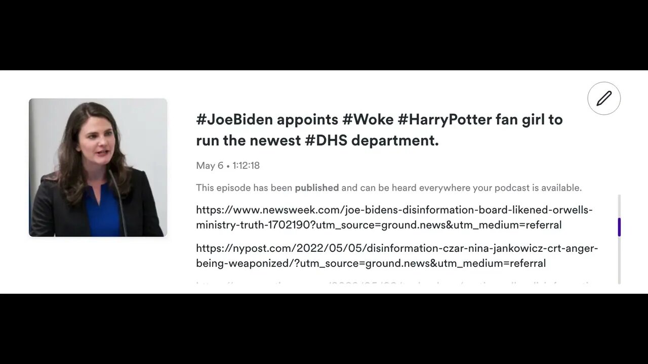 #JoeBiden appoints #Woke #HarryPotter fan girl to run the newest #DHS department