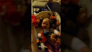 Cute Baby with Stuffed Animals