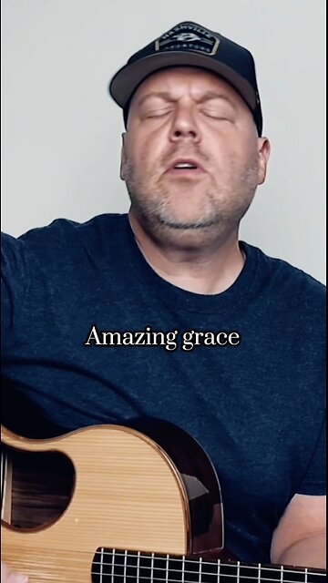 AMAZING GRACE #simple #acoustic #worship #hymn #lyrics #shorts