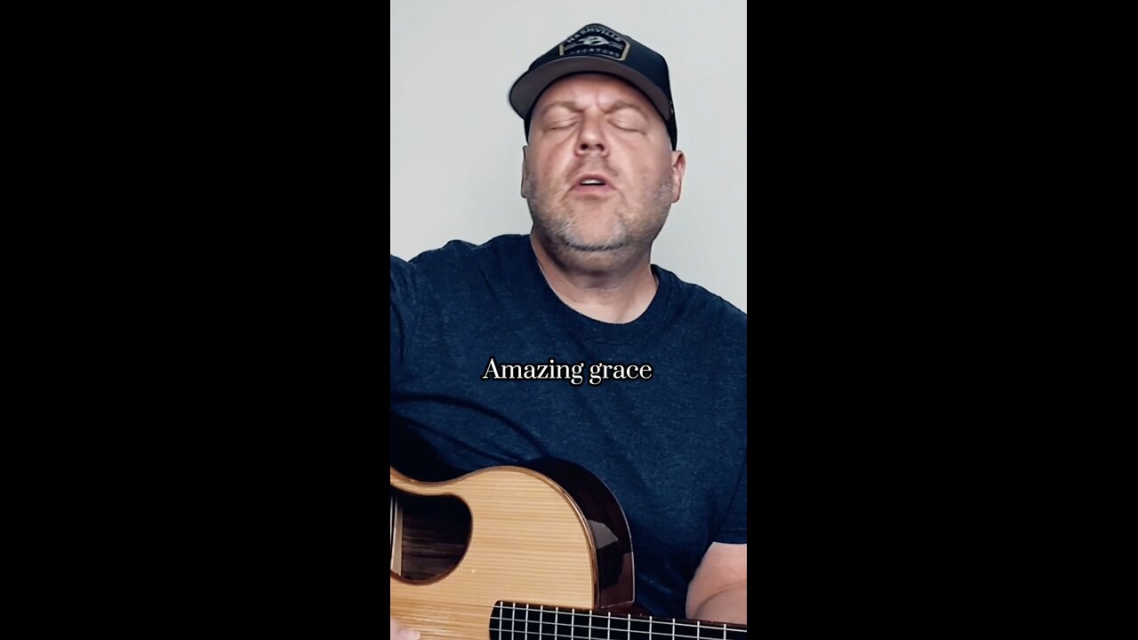 AMAZING GRACE #simple #acoustic #worship #hymn #lyrics #shorts