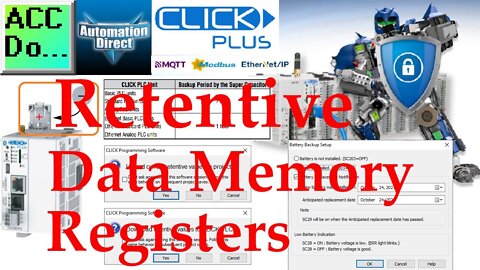 Click PLC Retentive Data Memory Registers