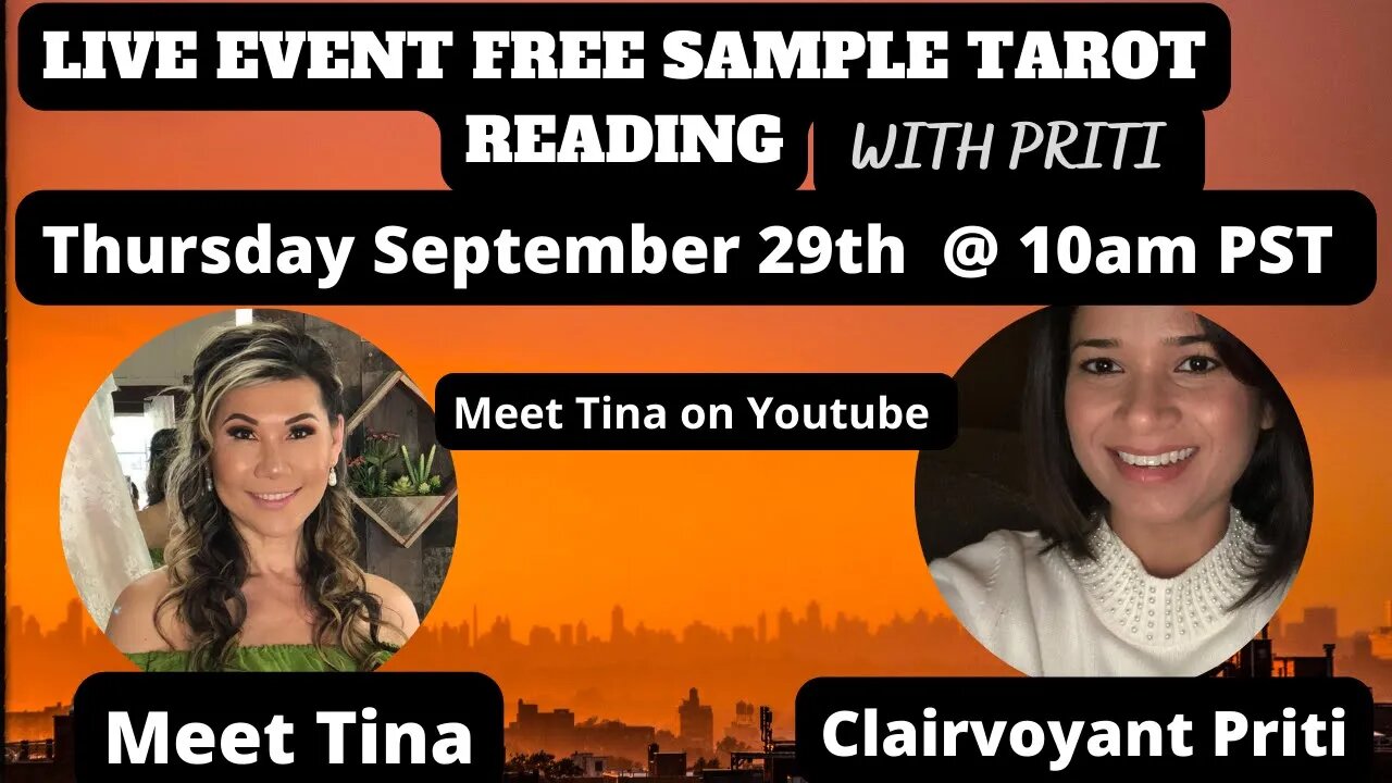 Free Live Event Sample Tarot Clairvoyant Reading with Priti