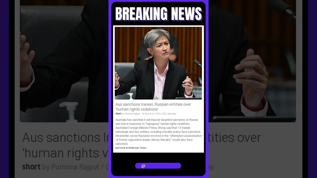 Australia Strong Stand: Sanctions Imposed on Iranian and Russian Entities for Human Rights Violation