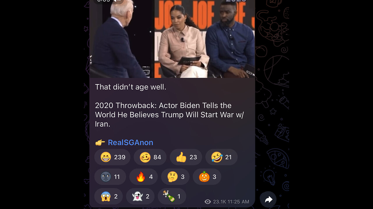 2020 Throwback: Actor Biden Tells the World He Believes Trump Will Start War w/ Iran