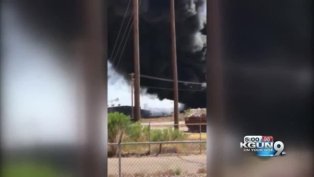 Crews battling massive commercial fire in Casa Grande