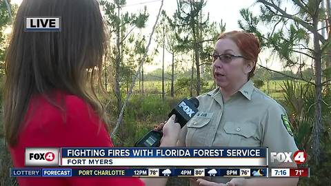 Fighting fires with the Florida Forest Service - 7am live report