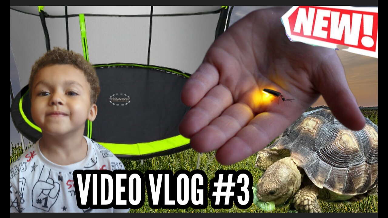 TRAMPOLINE FUN CATCHING LIGHTING BUGS MONSTER IN THE SHED ???#VLOG#YOUTUBE