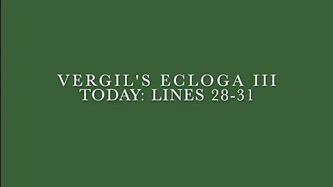 Vergil Ecloga III Lines 28–31