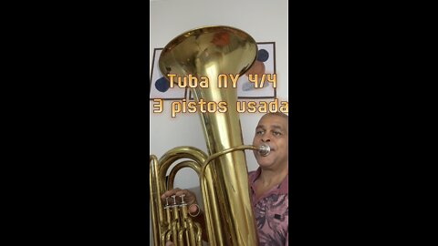 Tuba New York Sib 4/4 3 pistos usada no estado , Casa das Tubas