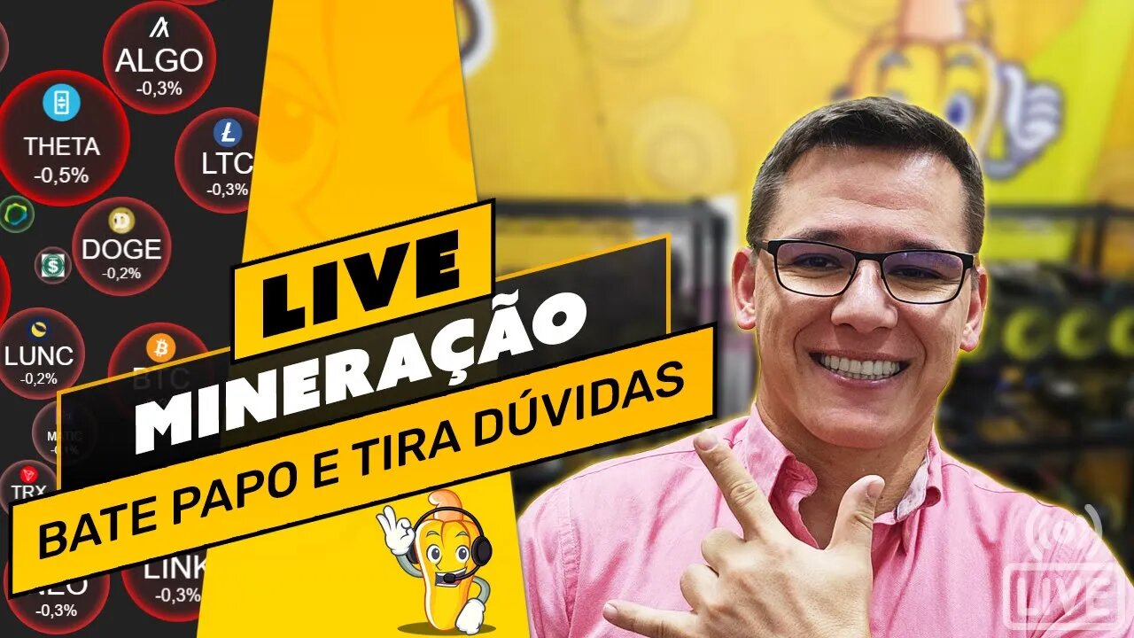 LIVE! BATE PAPO E TIRA DÚVIDAS - MINERAÇÃO DE CRIPTOMOEDAS