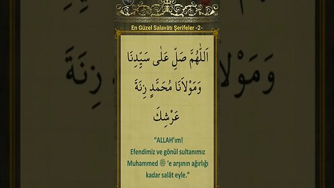 SALAVATI ŞERİFE-2 #salavat