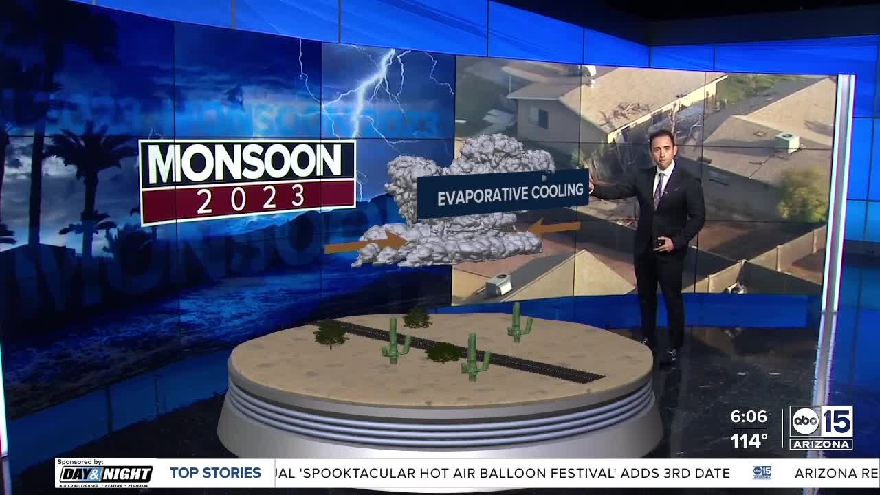 Possible downburst hits Mesa