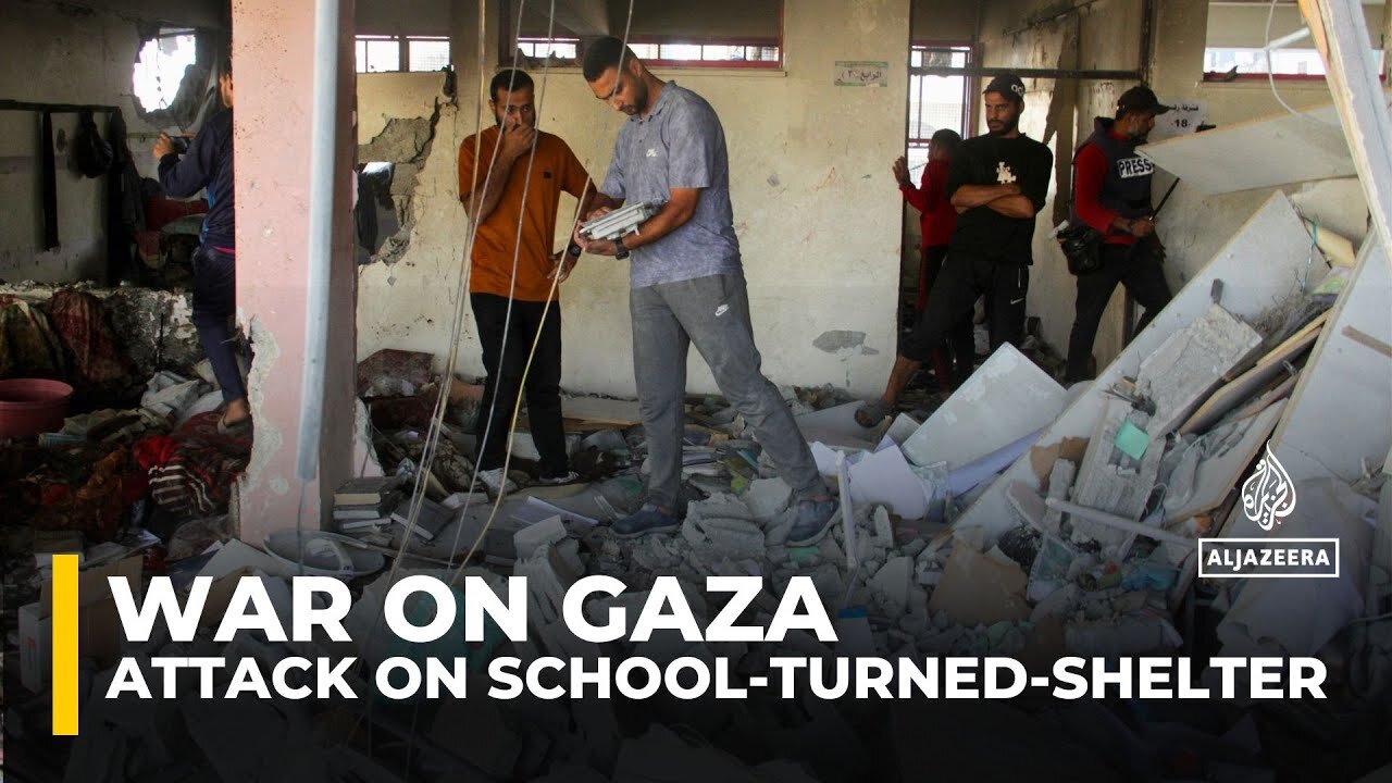 Israeli strike on a school-turned-shelter in Gaza City kills dozens