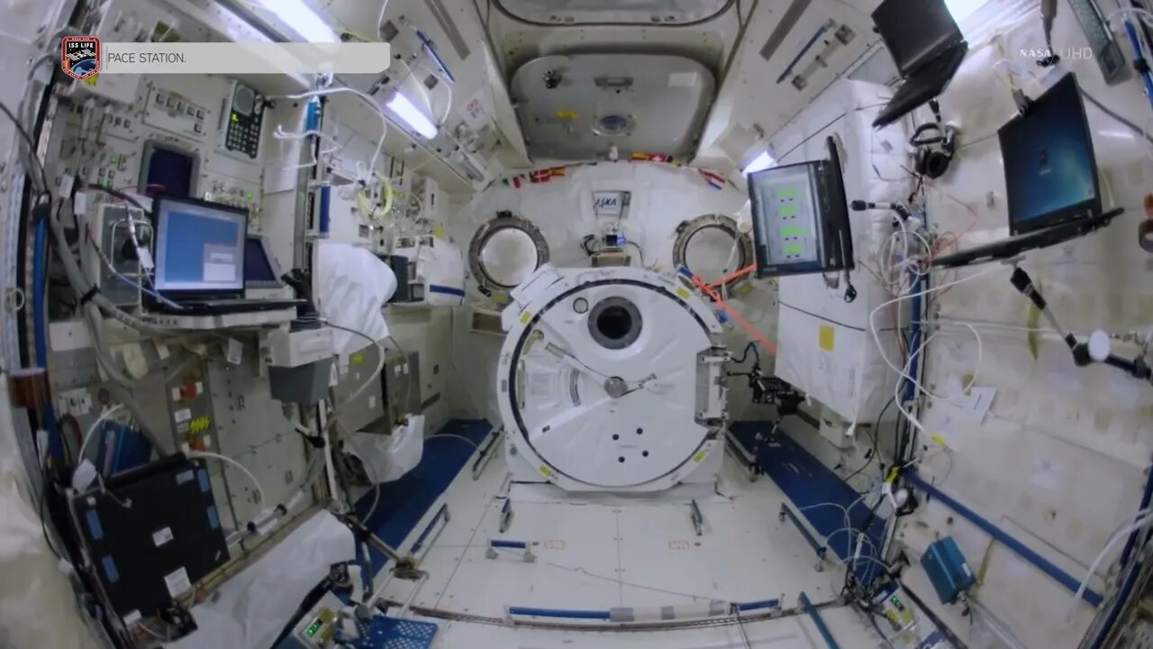 Space Station Fisheye Fly Through 4K Ultra HD #SpaceStation#FisheyeView#NASA#AstroVlog