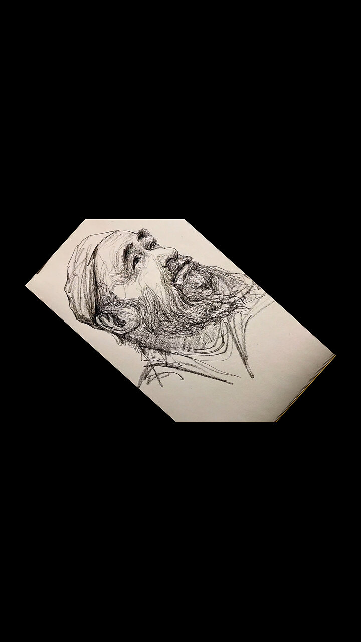 Quick Drawing Realistic Face old man
