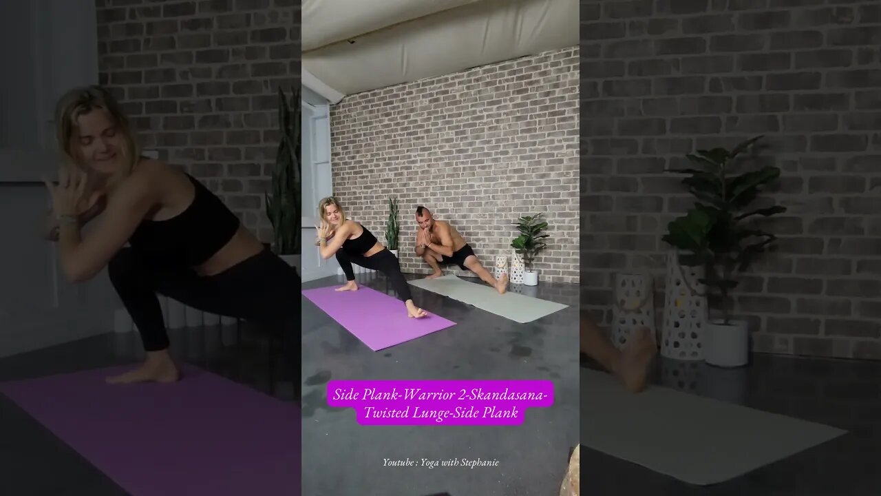 Partner Plank Yoga Challenge #YogaPartner #YogaFriends #Connection #PracticeTogether #FindYourFlow